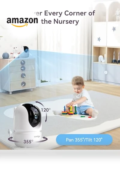 Split-Screen Baby Monitor with 2 Cameras — Baby Monitors, Comfyer