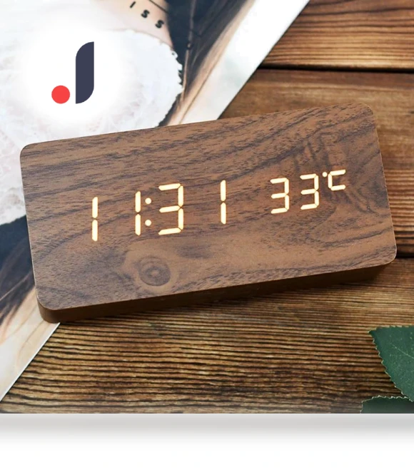 Square LED Smart Alarm Clock — Clocks, Daily necessities-V