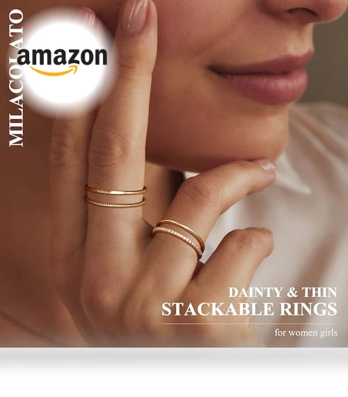 Thin Stackable Rings for Women — Stacking, MILACOLATO