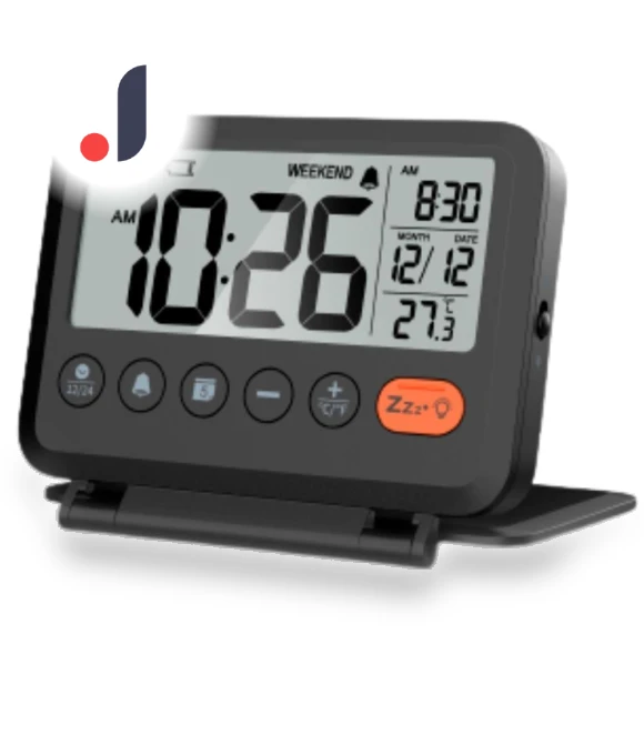 Travel Alarm Clock with LCD Display — Alarms & Clocks, Daily necessities-V