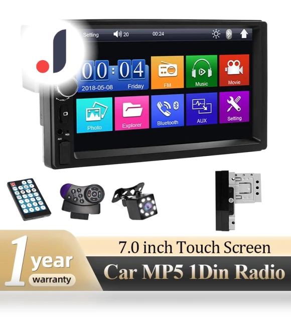 7-inch 1 Din Car Radio MP5 Multimedia Player — Stereo Receivers, JOHO - CarGear