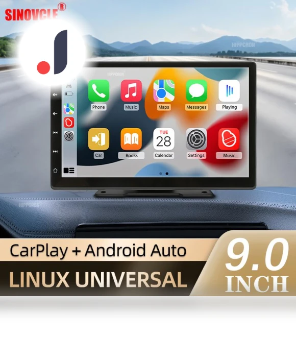 9-inch CarPlay Android Auto Car Radio — Stereo Receivers, ZoomSpark