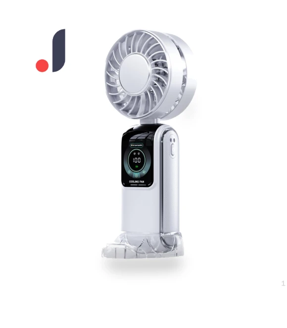 Adjustable Speed Silent Desk Fan with LED Display — Portable Cooling Solutions, Quality Life