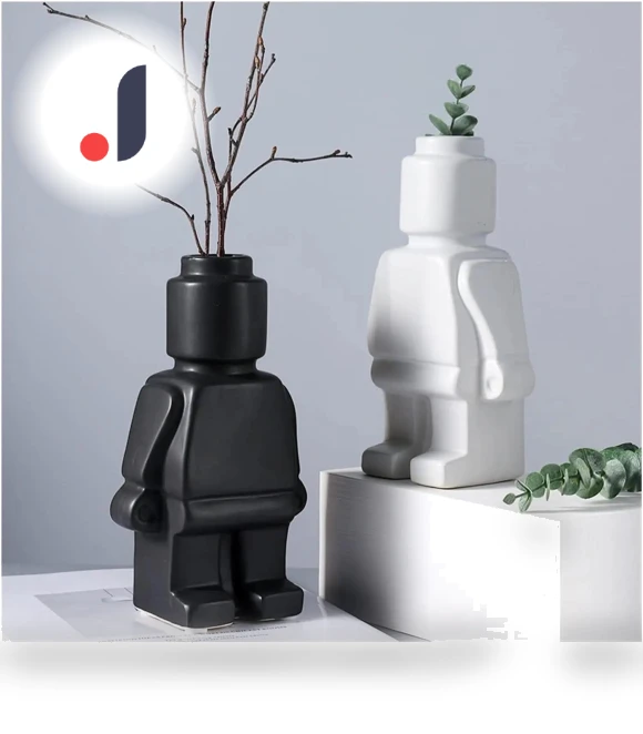 Ceramic Robot Vase — Vases, TOP-MALL-001