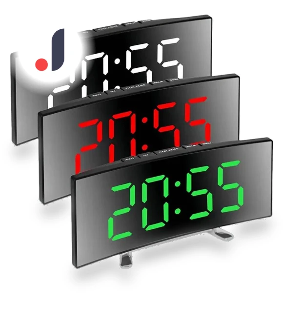 Creative Curved LED Desk Clock — Clocks, TOP-MALL-001