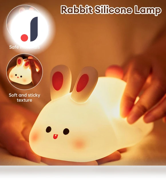 Cute Rabbit Silicone Night Light — Night Lights, TOP-MALL-001