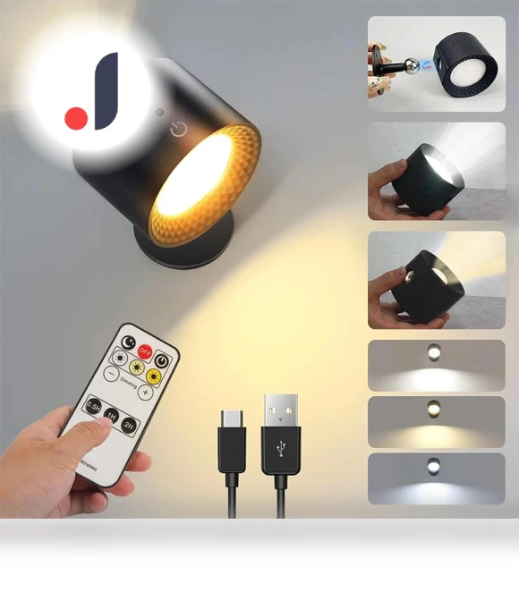 Double LED Wall Light with Touch Control — Night Lights, TOP-MALL-001