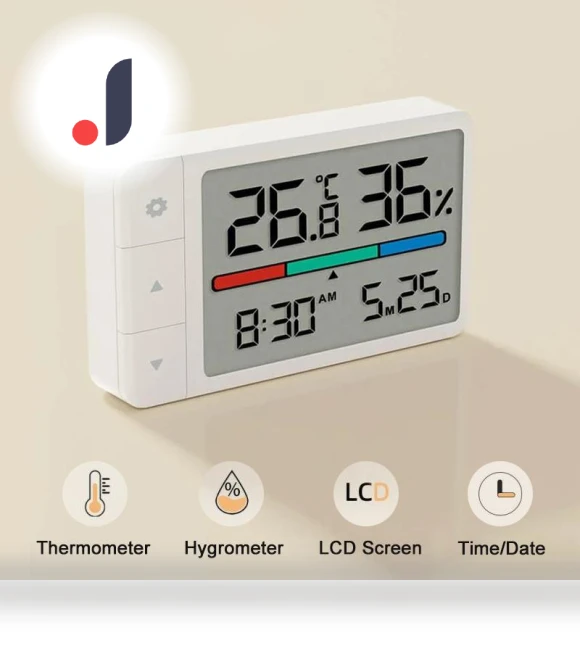 Intelligent Thermometer Hygrometer Meter Multi Function Clock Digital Display Weather Station Sensor — Home Climate Control, MiaoMiaoCe