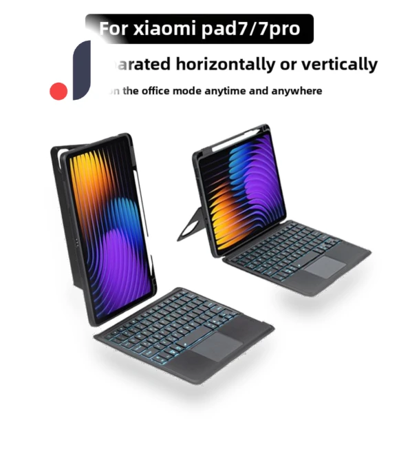 Leather Case with Bluetooth Keyboard and Magnetic Touch Control — Keyboard Cases, SS-Pajamas-01