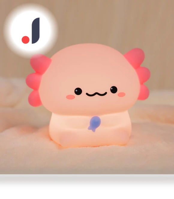 LED Night Light in Pink Axolotl Shape — Night Lights, TOP-MALL-001