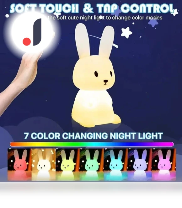 LED Night Light with Silicone Rabbit — Lamps & Shades, TOP-MALL-001