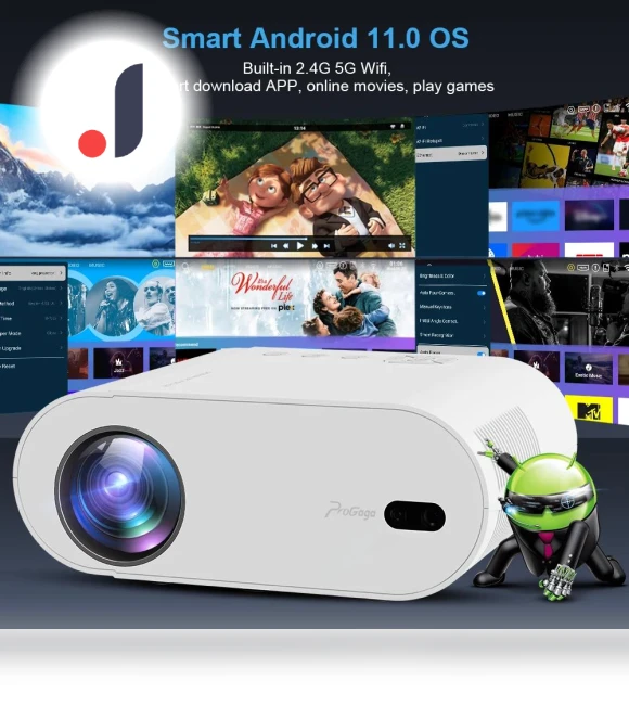 Portable Full HD 1080p Projector — Home Theater Projectors, Essager Electronic