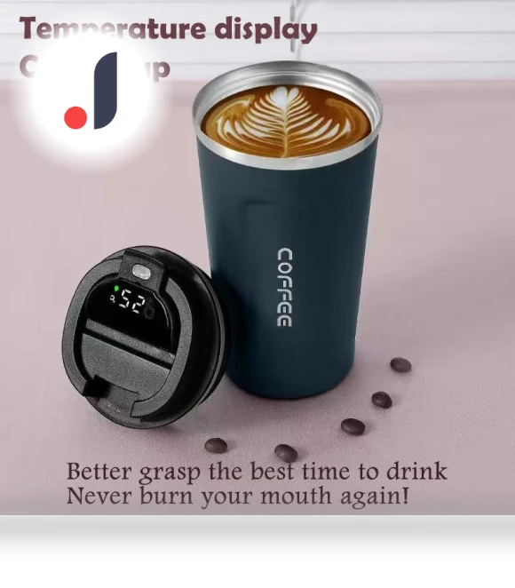 Portable Travel Mug with Smart Temperature Display — Beverage Warmers, TOP-MALL-001