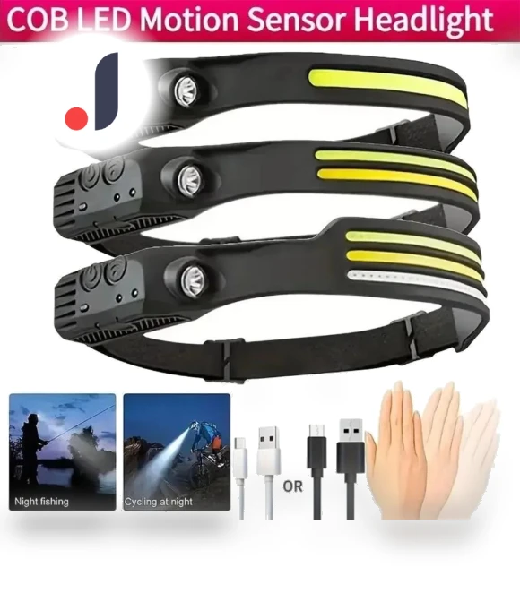 Rechargeable COB LED Headlamp with Sensor Switch — Flashlights, SaiMili Light