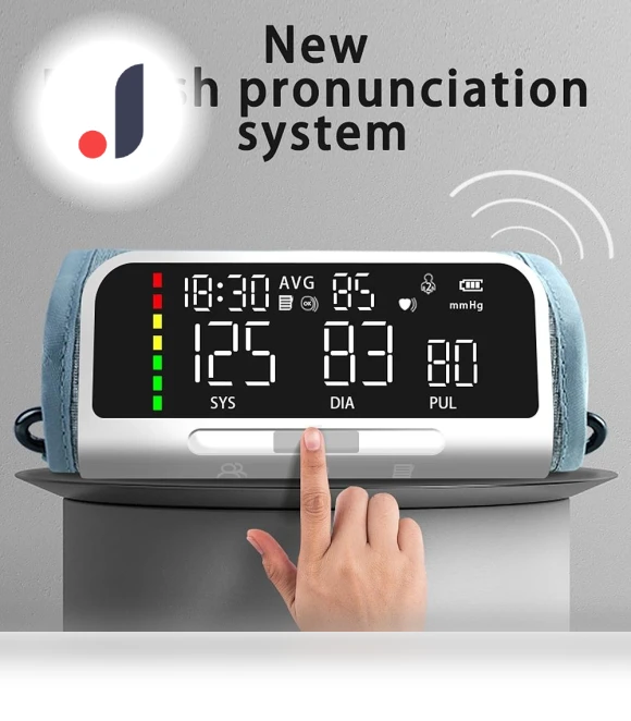 Rechargeable Voice Player with Smart Touch Screen for Blood Pressure Measurement on Arm — Wearable Accessories, Schbit Health Mall