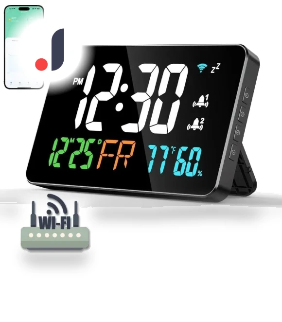 Smart Digital Wall Clock — Alarms & Clocks, TOP-MALL-001