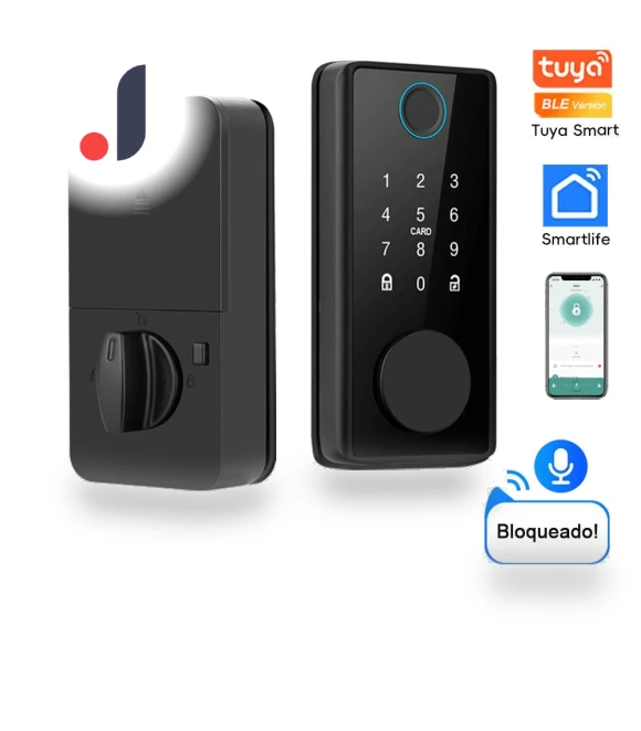 Smart Fingerprint Deadbolt Lock with Latch/Door Sensor — Smart Home Security, Crown Global