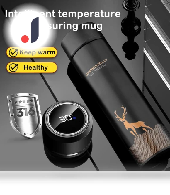 Smart Thermos Water Bottle with LED Temperature Display — Thermoses, Darling Women Boutique