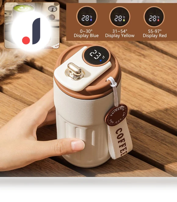 Smart Thermos with LED Temperature Display — Beverage Warmers, TOP-MALL-001