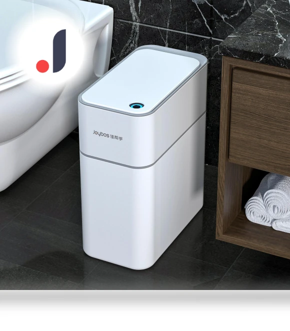 Smart Trash Bin for Bathroom — Kitchen Cans, Simple and warm