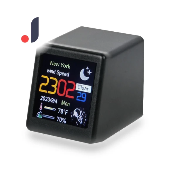 Smart Weather Station Crystal Cube with Holographic Digital Clock — Clocks, TOP-MALL-001