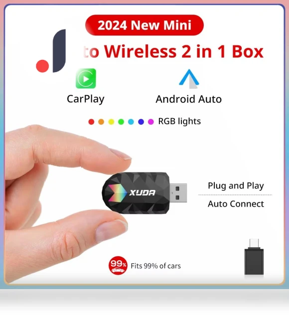 Wireless CarPlay AI Mini Box Android Auto Box — Car Accessories & Gadgets, ZoomSpark