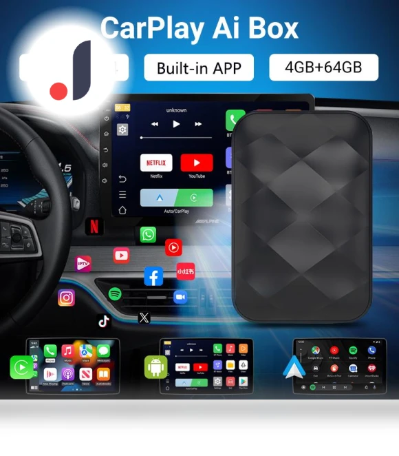 Wireless CarPlay & Android Auto 3-in-1 Smart Box — Stereo Receivers, ZoomSpark