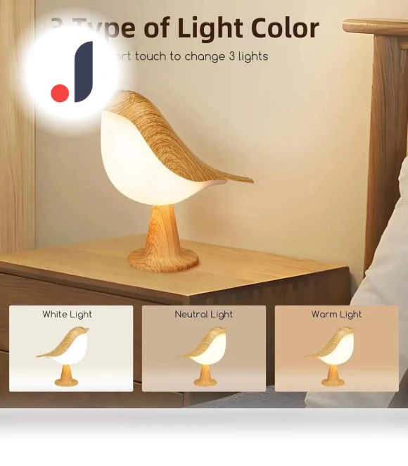 Wooden Bird Night Lights — Night Lights, TOP-MALL-001