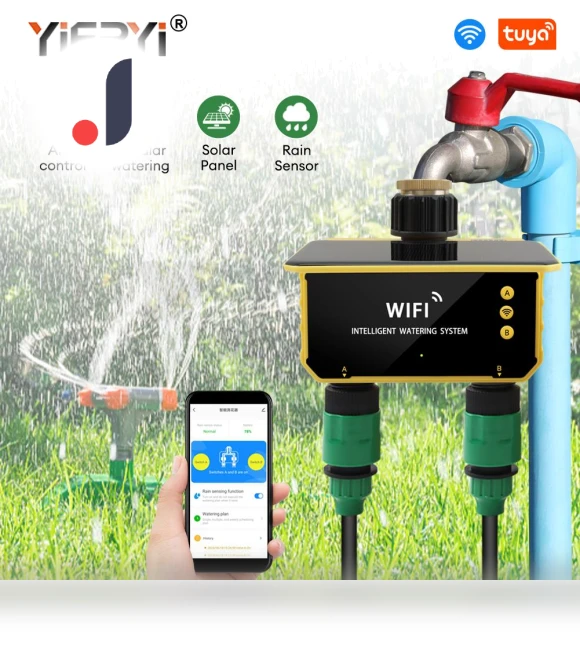 2-Way WIFI Solar Irrigation Timer — Controllers, yieryi