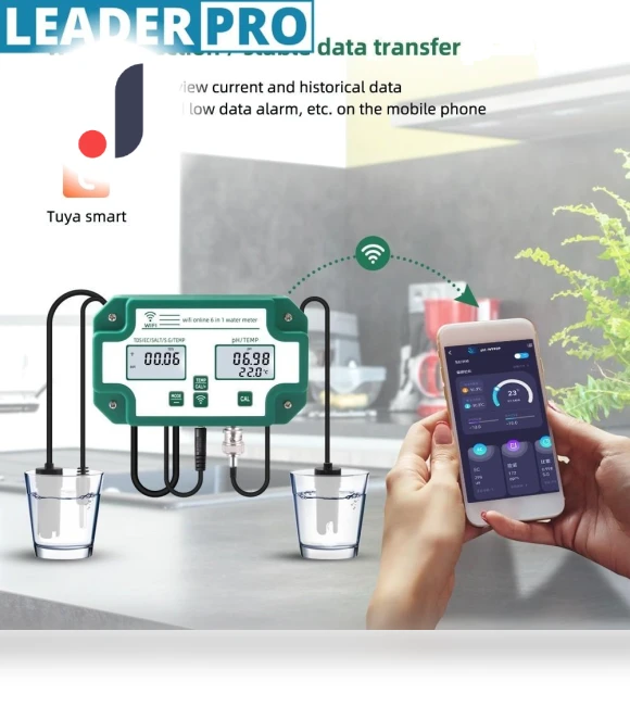 6-in-1 Multifunctional Digital Water Quality Tester — Hydrometers, Crown Global