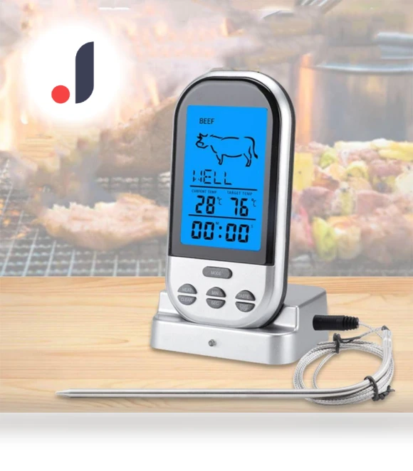 BBQ Thermometer with Timer Alarm — Grill Thermometers, Mongolia1