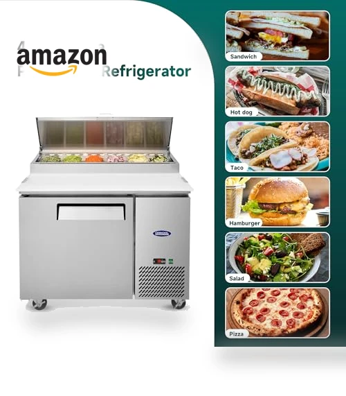 Commercial Pizza-Sandwich Prep Table Refrigerator — Drink Coolers, ORIKOOL