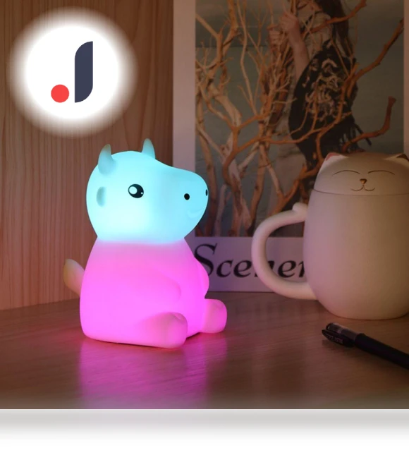 Cow-shaped Night Light with Charging — Lamps & Shades, guangbaokejki