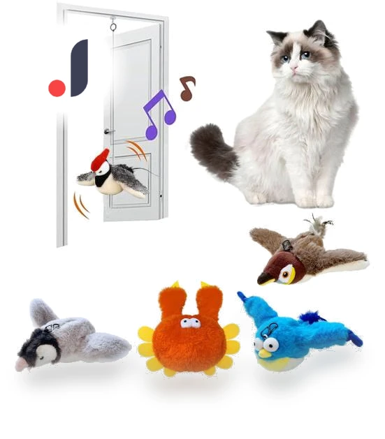 Interactive Chirping Bird Toy for Cats — Cat Playthings, I love My Pet