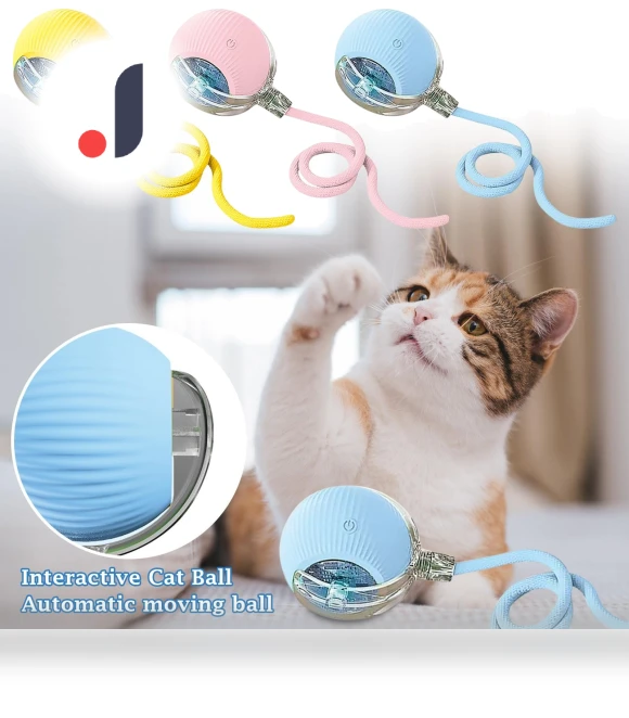 Interactive Rolling Ball Pet Toy — Cat Playthings, Durable