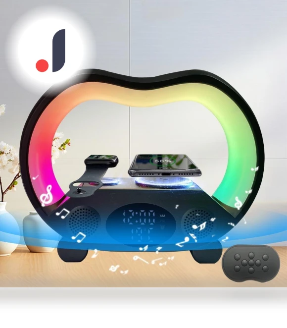Multifunctional Wireless Charger with Night Light and Clock — Chargers, guangbaokejki
