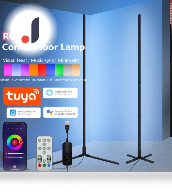 RGB Corner Floor Lamp — Standing Lights, Crown Global