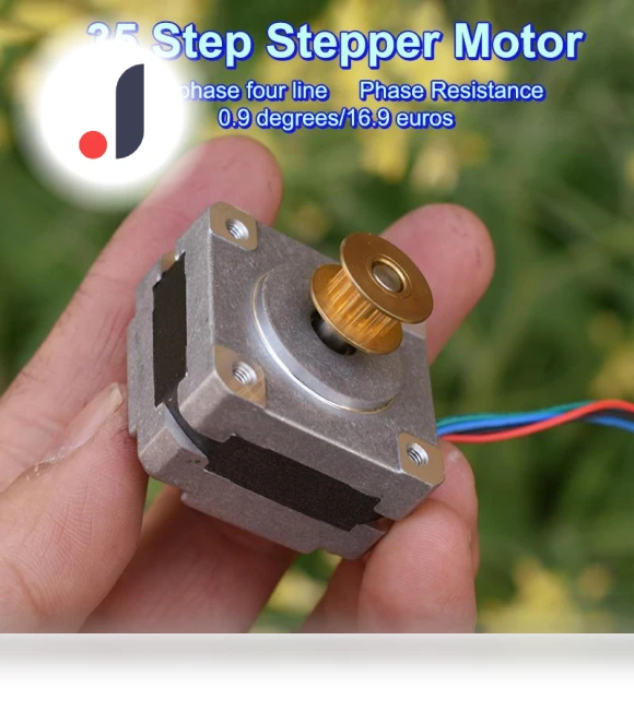 Small 35mm 2-phase 4-wire stepper motor with dual ball bearing 5mm shaft — 3D Printer Motors, BagFashion