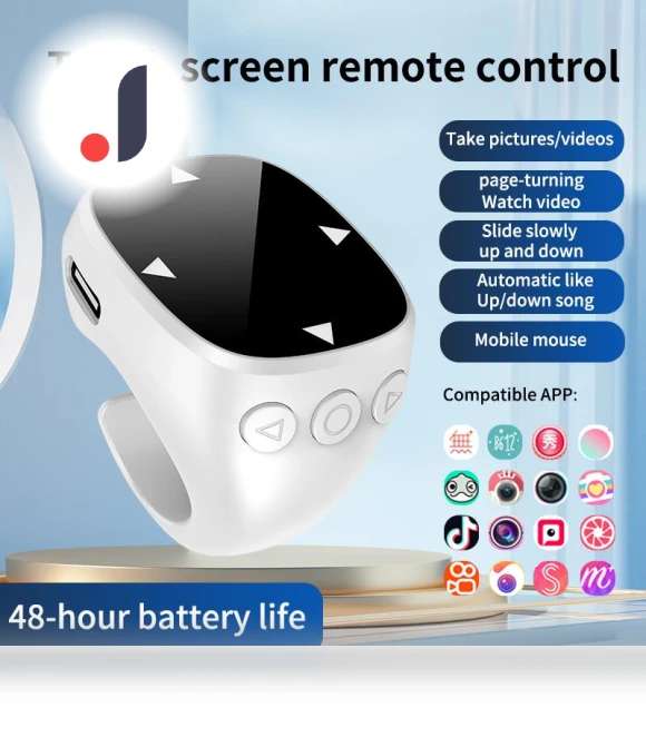 Smart Fingertip Ring Remote Control — Wearable Accessories, 1234vdsv