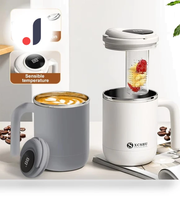 Smart Thermal Coffee Mug with Tea Infuser — Beverage Warmers, DC-HOME-3