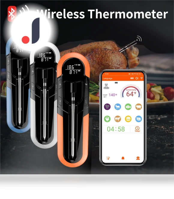 Wireless Cooking Thermometer — Grill Thermometers, Daily necessities-V