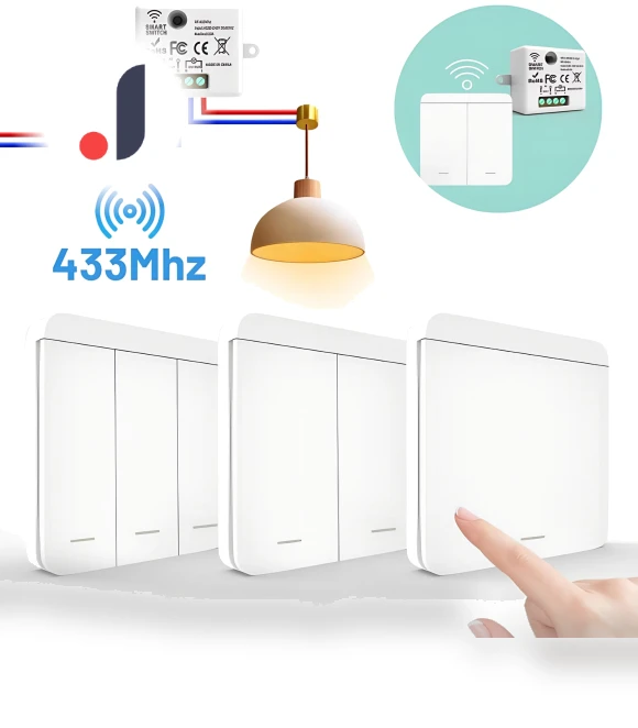 Wireless Light Switch — Ceiling Fan Wall Controls, Oudun