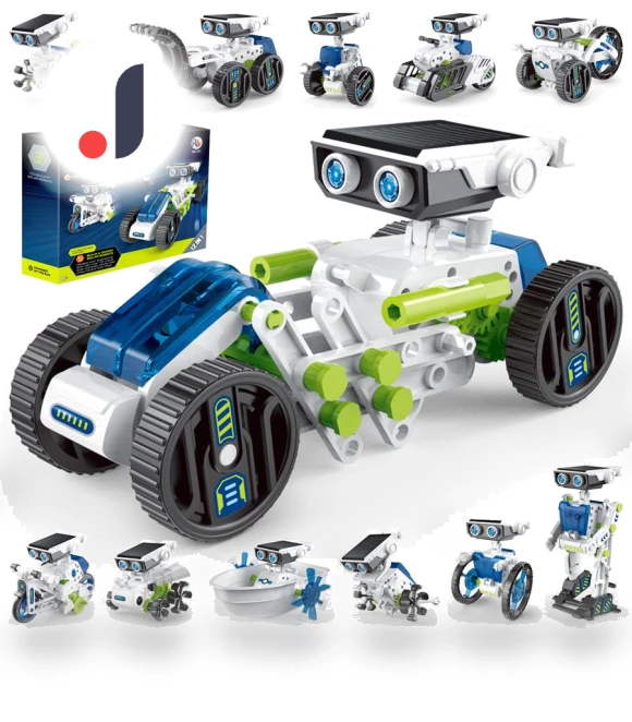 12-in-1 Solar Powered Robot WALL-E Puzzle Toy — Solar Power, Super Go