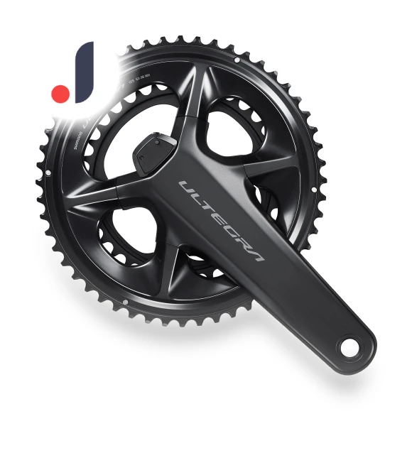 175mm 52x36T Crankset with Power Sensor — , SHIMANO