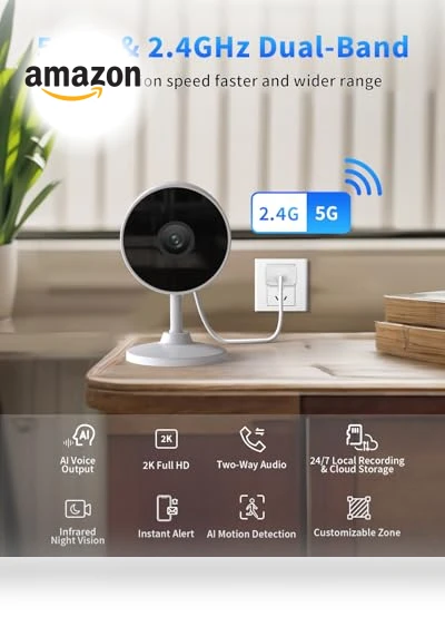 2K Indoor Security Camera — Baby Monitors, Mysight