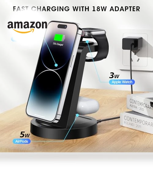 3 in 1 Wireless Charging Station — Chargers, SHENZHEN GTL TECHNOLOGY CO .,LTD