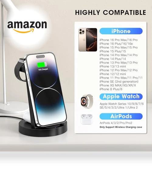 3 in 1 Wireless Charging Station — Chargers, SHENZHEN GTL TECHNOLOGY CO .,LTD