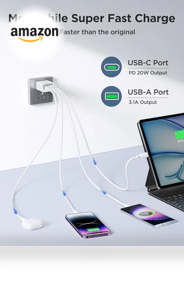 4-Ports Type C Fast Phone Charging Cube — Chargers, CHONGZHENG (HK)CO. ,LIMITED