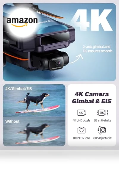 4K Professional Drone with Gimbal & EIS — Drones & UAV Technology, Veeniix
