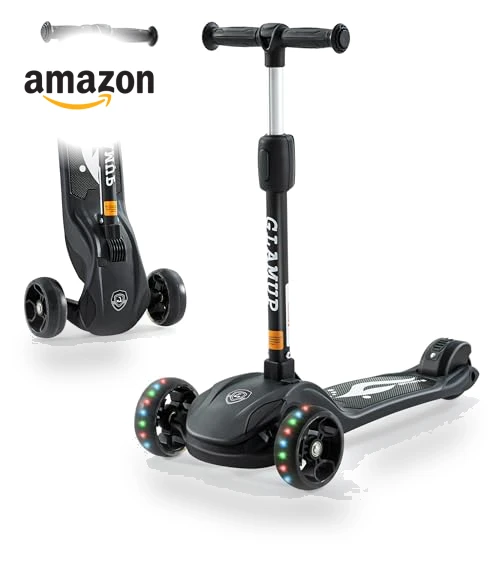 Adjustable Height Kids Scooter with LED Lights — Push Scooters, GLAMUP